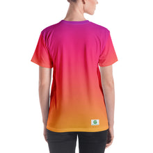 Load image into Gallery viewer, Women's T-shirt - Sunrise - Green Cross Clothing,  - Apparel, Clothing, T-shirts, Accessories, Wristbands, Green Cross Clothing - GreenCrossClothing.co, Green Cross Clothing - GreenCrossClothing.co