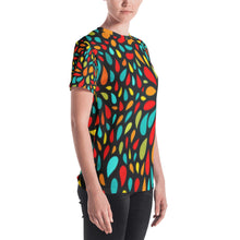 Load image into Gallery viewer, Women's T-shirt - Colorful Drops - Green Cross Clothing,  - Apparel, Clothing, T-shirts, Accessories, Wristbands, Green Cross Clothing - GreenCrossClothing.co, Green Cross Clothing - GreenCrossClothing.co