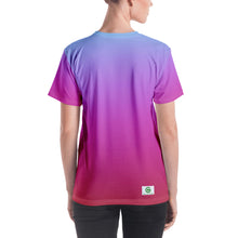 Load image into Gallery viewer, Women's T-shirt - Blue & Red - Green Cross Clothing,  - Apparel, Clothing, T-shirts, Accessories, Wristbands, Green Cross Clothing - GreenCrossClothing.co, Green Cross Clothing - GreenCrossClothing.co