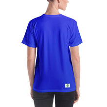Load image into Gallery viewer, Women's T-shirt - Earth Blue - Green Cross Clothing,  - Apparel, Clothing, T-shirts, Accessories, Wristbands, Green Cross Clothing - GreenCrossClothing.co, Green Cross Clothing - GreenCrossClothing.co