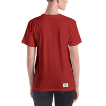 Load image into Gallery viewer, Women's T-shirt - Pomegranate - Green Cross Clothing,  - Apparel, Clothing, T-shirts, Accessories, Wristbands, Green Cross Clothing - GreenCrossClothing.co, Green Cross Clothing - GreenCrossClothing.co