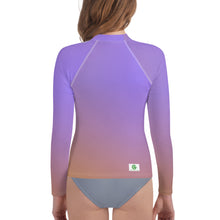 Load image into Gallery viewer, Youth Girls' Sun & Rash Guard - Sunset - Green Cross Clothing,  - Apparel, Clothing, T-shirts, Accessories, Wristbands, Green Cross Clothing - GreenCrossClothing.co, Green Cross Clothing - GreenCrossClothing.co