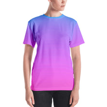 Load image into Gallery viewer, Women's T-shirt - Blue & Pink - Green Cross Clothing,  - Apparel, Clothing, T-shirts, Accessories, Wristbands, Green Cross Clothing - GreenCrossClothing.co, Green Cross Clothing - GreenCrossClothing.co