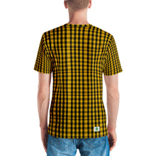 Load image into Gallery viewer, Men's T-shirt - Yellow & Black Plaid - Green Cross Clothing,  - Apparel, Clothing, T-shirts, Accessories, Wristbands, Green Cross Clothing - GreenCrossClothing.co, Green Cross Clothing - GreenCrossClothing.co