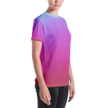 Load image into Gallery viewer, Women's T-shirt - Blue & Red - Green Cross Clothing,  - Apparel, Clothing, T-shirts, Accessories, Wristbands, Green Cross Clothing - GreenCrossClothing.co, Green Cross Clothing - GreenCrossClothing.co