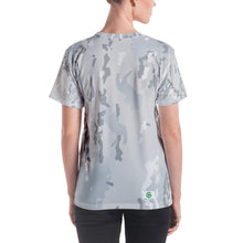 Load image into Gallery viewer, Women's T-shirt - Grey Camo - Green Cross Clothing,  - Apparel, Clothing, T-shirts, Accessories, Wristbands, Green Cross Clothing - GreenCrossClothing.co, Green Cross Clothing - GreenCrossClothing.co