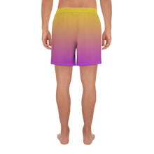 Load image into Gallery viewer, Men&#39;s Athletic Shorts - Yellow &amp; Purple - Green Cross Clothing,  - Apparel, Clothing, T-shirts, Accessories, Wristbands, Green Cross Clothing - GreenCrossClothing.co, Green Cross Clothing - GreenCrossClothing.co