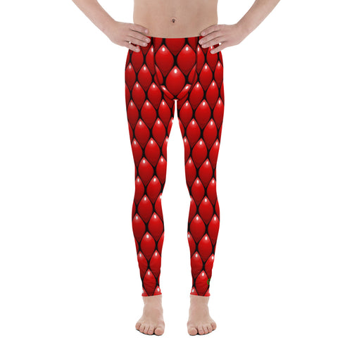 Men's Leggings - Red Dragon - Green Cross Clothing,  - Apparel, Clothing, T-shirts, Accessories, Wristbands, Green Cross Clothing - GreenCrossClothing.co, Green Cross Clothing - GreenCrossClothing.co