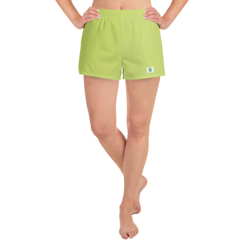 Women's Athletic Shorts - Key Lime - Green Cross Clothing,  - Apparel, Clothing, T-shirts, Accessories, Wristbands, Green Cross Clothing - GreenCrossClothing.co, Green Cross Clothing - GreenCrossClothing.co