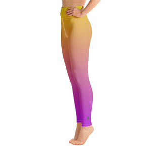 Yoga Leggings - Purple & Yellow - Green Cross Clothing,  - Apparel, Clothing, T-shirts, Accessories, Wristbands, Green Cross Clothing - GreenCrossClothing.co, Green Cross Clothing - GreenCrossClothing.co