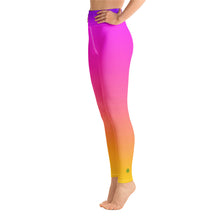 Load image into Gallery viewer, Yoga Leggings - Magenta &amp; Yellow - Green Cross Clothing,  - Apparel, Clothing, T-shirts, Accessories, Wristbands, Green Cross Clothing - GreenCrossClothing.co, Green Cross Clothing - GreenCrossClothing.co