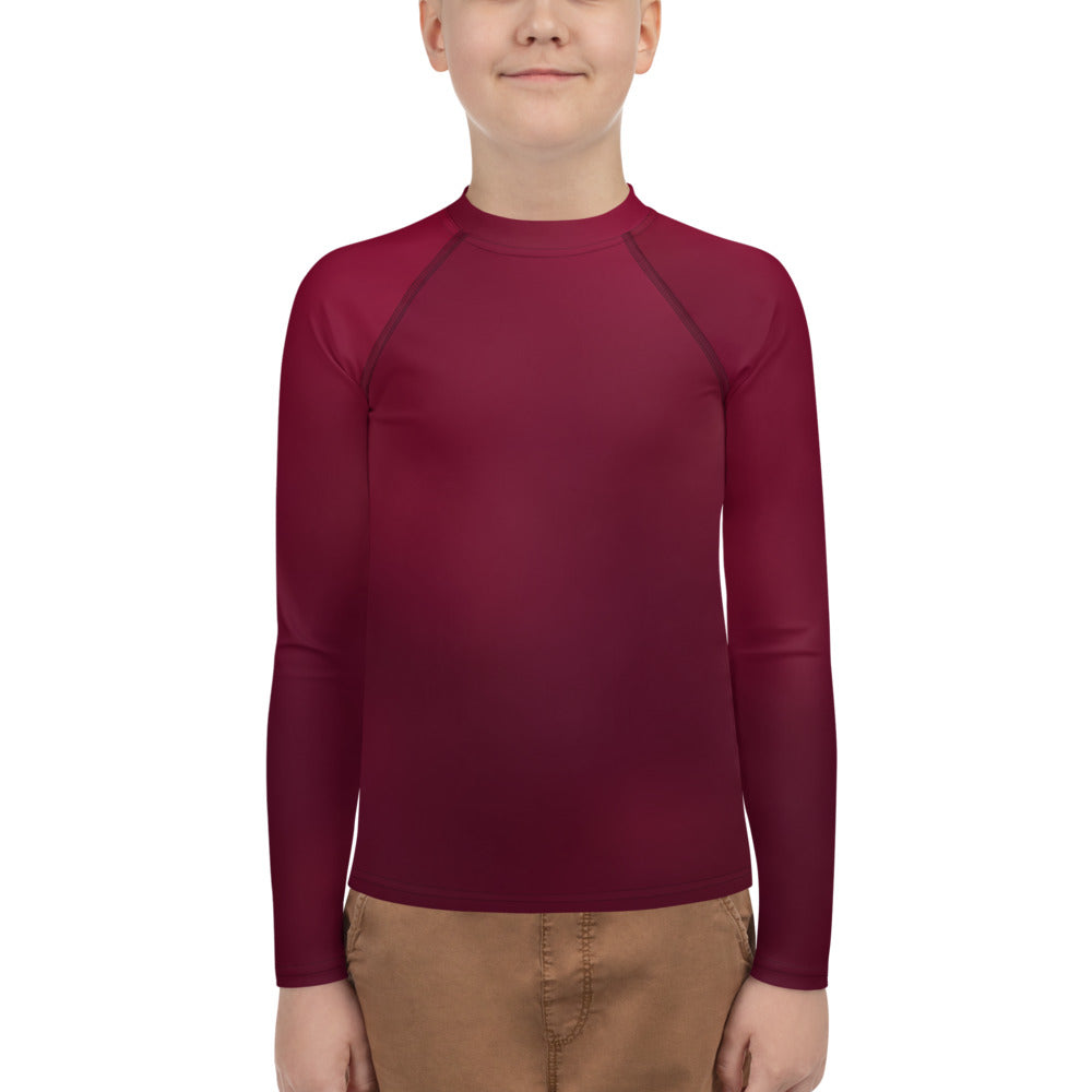 Youth Boys' Sun & Rash Guard - Black Cherry - Green Cross Clothing,  - Apparel, Clothing, T-shirts, Accessories, Wristbands, Green Cross Clothing - GreenCrossClothing.co, Green Cross Clothing - GreenCrossClothing.co