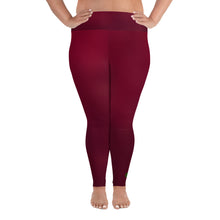 Load image into Gallery viewer, Plus Size Leggings - Black Cherry - Green Cross Clothing,  - Apparel, Clothing, T-shirts, Accessories, Wristbands, Green Cross Clothing - GreenCrossClothing.co, Green Cross Clothing - GreenCrossClothing.co