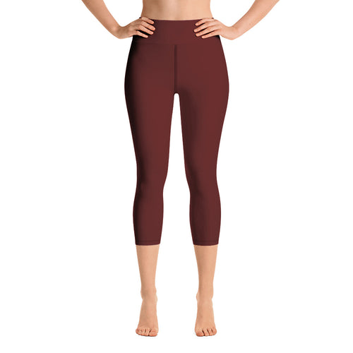 Yoga Capri Leggings - Pomegranate II - Green Cross Clothing,  - Apparel, Clothing, T-shirts, Accessories, Wristbands, Green Cross Clothing - GreenCrossClothing.co, Green Cross Clothing - GreenCrossClothing.co