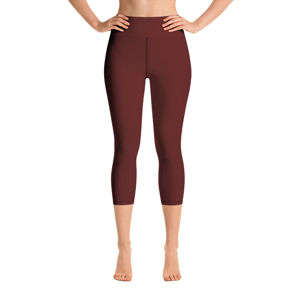 Yoga Capri Leggings - Pomegranate II - Green Cross Clothing,  - Apparel, Clothing, T-shirts, Accessories, Wristbands, Green Cross Clothing - GreenCrossClothing.co, Green Cross Clothing - GreenCrossClothing.co