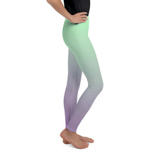 Load image into Gallery viewer, Youth Leggings - Lilac &amp; Mint - Green Cross Clothing,  - Apparel, Clothing, T-shirts, Accessories, Wristbands, Green Cross Clothing - GreenCrossClothing.co, Green Cross Clothing - GreenCrossClothing.co