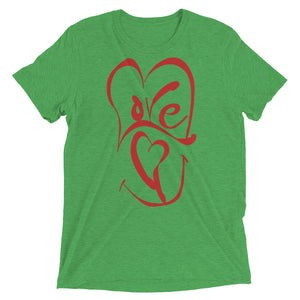 Tri-Blend T-Shirt - Love - Green Cross Clothing, Love T-shirt - Apparel, Clothing, T-shirts, Accessories, Wristbands, Green Cross Clothing - GreenCrossClothing.co, Green Cross Clothing - GreenCrossClothing.co