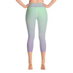 Yoga Capri Leggings - Lilac & Mint - Green Cross Clothing,  - Apparel, Clothing, T-shirts, Accessories, Wristbands, Green Cross Clothing - GreenCrossClothing.co, Green Cross Clothing - GreenCrossClothing.co