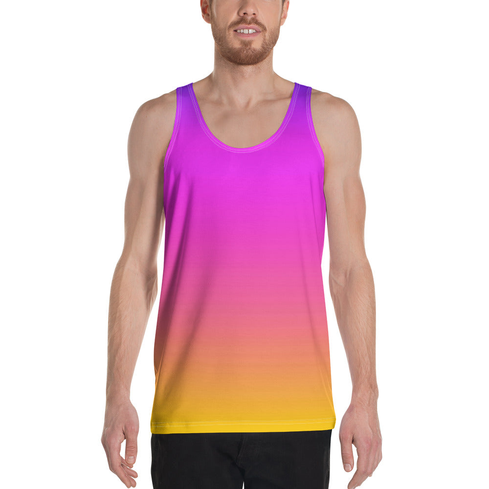 Men's Tank Top - Magenta & Yellow - Green Cross Clothing,  - Apparel, Clothing, T-shirts, Accessories, Wristbands, Green Cross Clothing - GreenCrossClothing.co, Green Cross Clothing - GreenCrossClothing.co