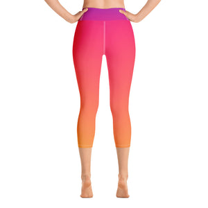 Yoga Capri Leggings - Sunrise - Green Cross Clothing,  - Apparel, Clothing, T-shirts, Accessories, Wristbands, Green Cross Clothing - GreenCrossClothing.co, Green Cross Clothing - GreenCrossClothing.co