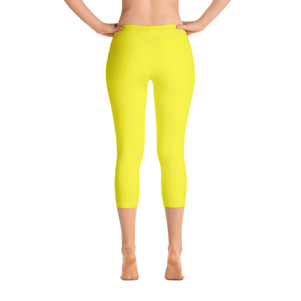 Capri Leggings - Meyer Lemon - Green Cross Clothing,  - Apparel, Clothing, T-shirts, Accessories, Wristbands, Green Cross Clothing - GreenCrossClothing.co, Green Cross Clothing - GreenCrossClothing.co