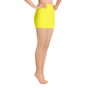 Yoga Shorts - Meyer Lemon - Green Cross Clothing,  - Apparel, Clothing, T-shirts, Accessories, Wristbands, Green Cross Clothing - GreenCrossClothing.co, Green Cross Clothing - GreenCrossClothing.co