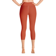 Load image into Gallery viewer, Yoga Capri Leggings - Blood Orange - Green Cross Clothing,  - Apparel, Clothing, T-shirts, Accessories, Wristbands, Green Cross Clothing - GreenCrossClothing.co, Green Cross Clothing - GreenCrossClothing.co