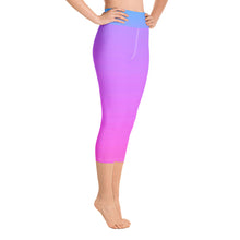 Load image into Gallery viewer, Yoga Capri Leggings - Blue &amp; Pink - Green Cross Clothing,  - Apparel, Clothing, T-shirts, Accessories, Wristbands, Green Cross Clothing - GreenCrossClothing.co, Green Cross Clothing - GreenCrossClothing.co
