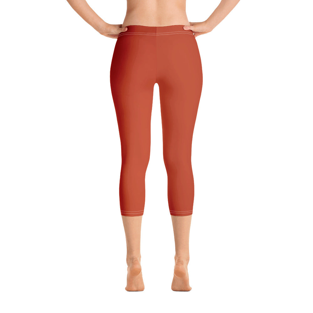 Capri Leggings - Blood Orange - Green Cross Clothing,  - Apparel, Clothing, T-shirts, Accessories, Wristbands, Green Cross Clothing - GreenCrossClothing.co, Green Cross Clothing - GreenCrossClothing.co