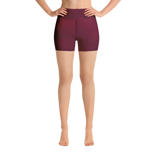 Yoga Shorts - Black Cherry - Green Cross Clothing,  - Apparel, Clothing, T-shirts, Accessories, Wristbands, Green Cross Clothing - GreenCrossClothing.co, Green Cross Clothing - GreenCrossClothing.co