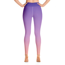 Load image into Gallery viewer, Yoga Leggings - Purple &amp; Peach - Green Cross Clothing,  - Apparel, Clothing, T-shirts, Accessories, Wristbands, Green Cross Clothing - GreenCrossClothing.co, Green Cross Clothing - GreenCrossClothing.co