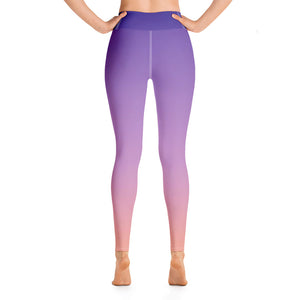 Yoga Leggings - Purple & Peach - Green Cross Clothing,  - Apparel, Clothing, T-shirts, Accessories, Wristbands, Green Cross Clothing - GreenCrossClothing.co, Green Cross Clothing - GreenCrossClothing.co