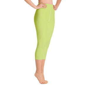 Yoga Capri Leggings - Key Lime - Green Cross Clothing,  - Apparel, Clothing, T-shirts, Accessories, Wristbands, Green Cross Clothing - GreenCrossClothing.co, Green Cross Clothing - GreenCrossClothing.co