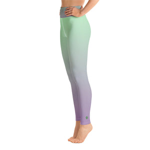 Yoga Leggings - Lilac & Mint - Green Cross Clothing,  - Apparel, Clothing, T-shirts, Accessories, Wristbands, Green Cross Clothing - GreenCrossClothing.co, Green Cross Clothing - GreenCrossClothing.co