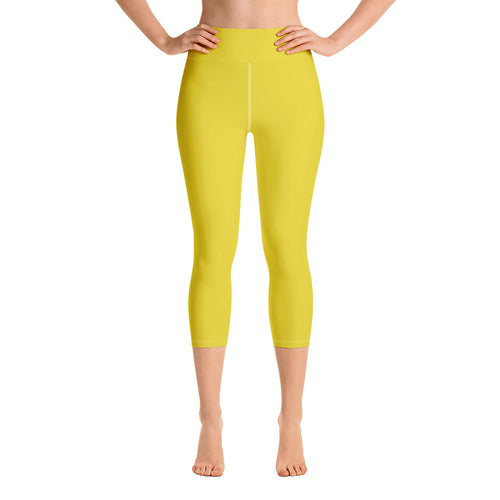Yoga Capri Leggings - Meyer Lemon II - Green Cross Clothing,  - Apparel, Clothing, T-shirts, Accessories, Wristbands, Green Cross Clothing - GreenCrossClothing.co, Green Cross Clothing - GreenCrossClothing.co