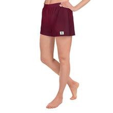 Load image into Gallery viewer, Women&#39;s Athletic Shorts - Black Cherry - Green Cross Clothing,  - Apparel, Clothing, T-shirts, Accessories, Wristbands, Green Cross Clothing - GreenCrossClothing.co, Green Cross Clothing - GreenCrossClothing.co