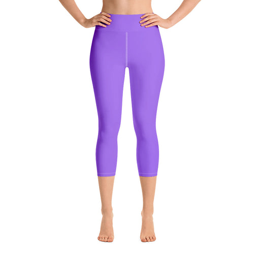 Yoga Capri Leggings - Ultraviolet - Green Cross Clothing,  - Apparel, Clothing, T-shirts, Accessories, Wristbands, Green Cross Clothing - GreenCrossClothing.co, Green Cross Clothing - GreenCrossClothing.co