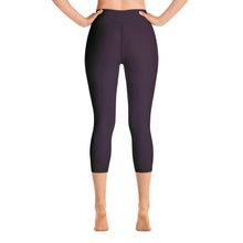 Load image into Gallery viewer, Yoga Capri Leggings - Black Cherry II - Green Cross Clothing,  - Apparel, Clothing, T-shirts, Accessories, Wristbands, Green Cross Clothing - GreenCrossClothing.co, Green Cross Clothing - GreenCrossClothing.co