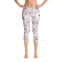 Load image into Gallery viewer, Capri Leggings - Cherry Blossoms - Green Cross Clothing,  - Apparel, Clothing, T-shirts, Accessories, Wristbands, Green Cross Clothing - GreenCrossClothing.co, Green Cross Clothing - GreenCrossClothing.co