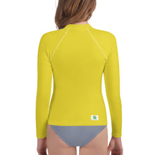 Load image into Gallery viewer, Youth Girls&#39; Sun &amp; Rash Guard - Meyer Lemon II - Green Cross Clothing,  - Apparel, Clothing, T-shirts, Accessories, Wristbands, Green Cross Clothing - GreenCrossClothing.co, Green Cross Clothing - GreenCrossClothing.co