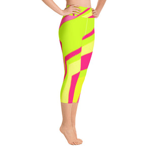 Yoga Capri Leggings - Neon - Green Cross Clothing,  - Apparel, Clothing, T-shirts, Accessories, Wristbands, Green Cross Clothing - GreenCrossClothing.co, Green Cross Clothing - GreenCrossClothing.co