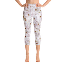 Load image into Gallery viewer, Yoga Capri Leggings - Cherry Blossoms - Green Cross Clothing,  - Apparel, Clothing, T-shirts, Accessories, Wristbands, Green Cross Clothing - GreenCrossClothing.co, Green Cross Clothing - GreenCrossClothing.co