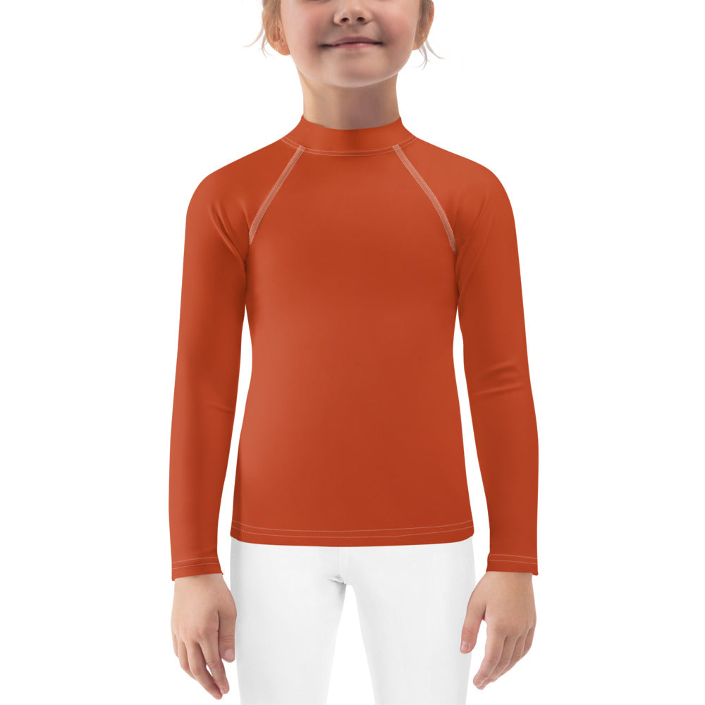 Kids Girls' Sun & Rash Guard - Blood Orange - Green Cross Clothing,  - Apparel, Clothing, T-shirts, Accessories, Wristbands, Green Cross Clothing - GreenCrossClothing.co, Green Cross Clothing - GreenCrossClothing.co
