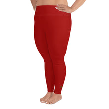 Load image into Gallery viewer, Plus Size Leggings - Pomegranate - Green Cross Clothing,  - Apparel, Clothing, T-shirts, Accessories, Wristbands, Green Cross Clothing - GreenCrossClothing.co, Green Cross Clothing - GreenCrossClothing.co