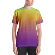 Load image into Gallery viewer, Women&#39;s T-shirt - Green, Yellow, &amp; Purple - Green Cross Clothing,  - Apparel, Clothing, T-shirts, Accessories, Wristbands, Green Cross Clothing - GreenCrossClothing.co, Green Cross Clothing - GreenCrossClothing.co