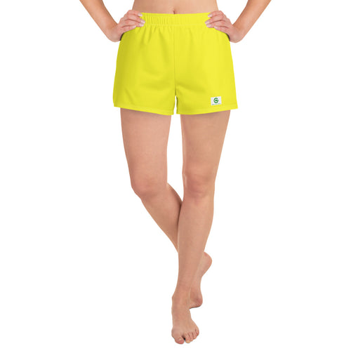Women's Athletic Shorts - Meyer Lemon - Green Cross Clothing,  - Apparel, Clothing, T-shirts, Accessories, Wristbands, Green Cross Clothing - GreenCrossClothing.co, Green Cross Clothing - GreenCrossClothing.co