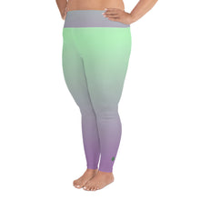 Load image into Gallery viewer, Plus Size Leggings - Lilac &amp; Mint - Green Cross Clothing,  - Apparel, Clothing, T-shirts, Accessories, Wristbands, Green Cross Clothing - GreenCrossClothing.co, Green Cross Clothing - GreenCrossClothing.co