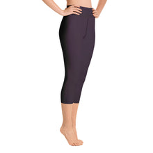 Load image into Gallery viewer, Yoga Capri Leggings - Black Cherry II - Green Cross Clothing,  - Apparel, Clothing, T-shirts, Accessories, Wristbands, Green Cross Clothing - GreenCrossClothing.co, Green Cross Clothing - GreenCrossClothing.co