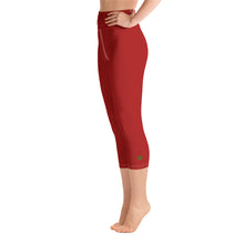 Load image into Gallery viewer, Yoga Capri Leggings - Pomegranate - Green Cross Clothing,  - Apparel, Clothing, T-shirts, Accessories, Wristbands, Green Cross Clothing - GreenCrossClothing.co, Green Cross Clothing - GreenCrossClothing.co