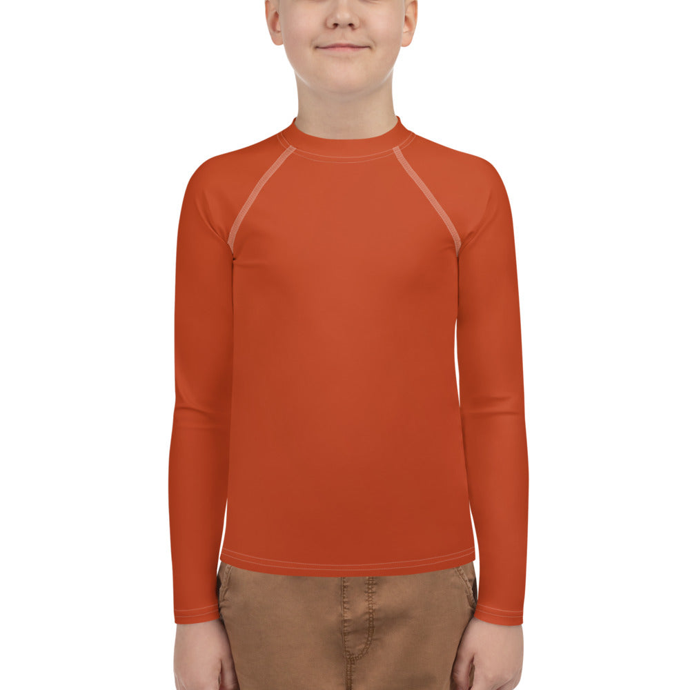 Youth Boys' Sun & Rash Guard - Blood Orange - Green Cross Clothing,  - Apparel, Clothing, T-shirts, Accessories, Wristbands, Green Cross Clothing - GreenCrossClothing.co, Green Cross Clothing - GreenCrossClothing.co